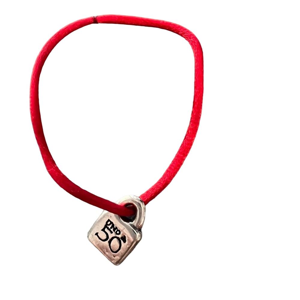 Uno De 50 UnoDe50 Silver Charm on Red Cord
